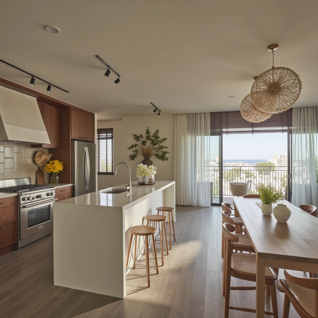 7. Coastal Mid-Century Modern Kitchen