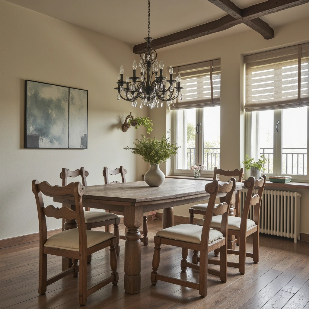 11. Rustic Wood Dining Tables and Chairs  