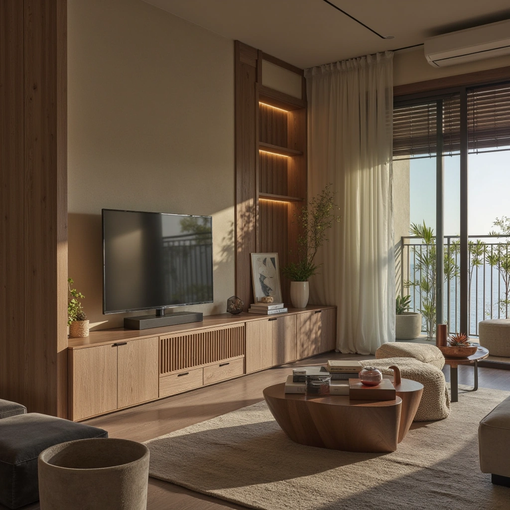 5. Warm, Soft Lighting with Natural Fixtures