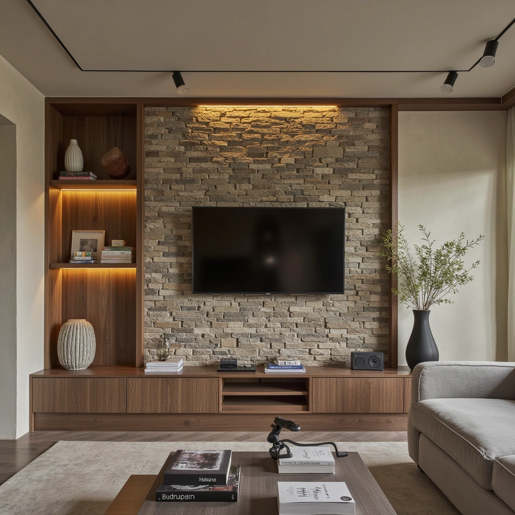 3. Natural Stone Accent Walls
