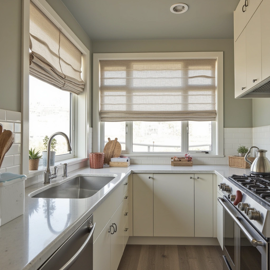 12. Coastal Kitchen Window Treatments