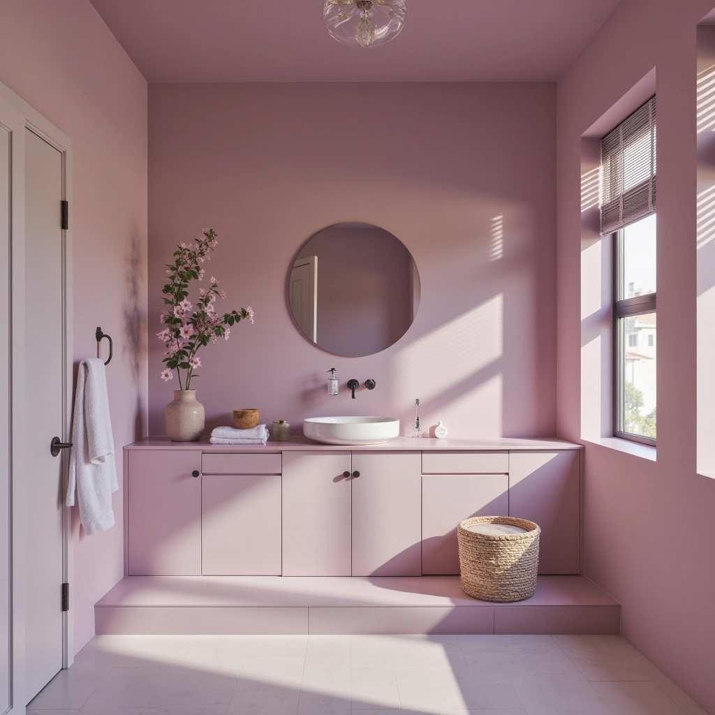 Lavender and Pink Bathroom