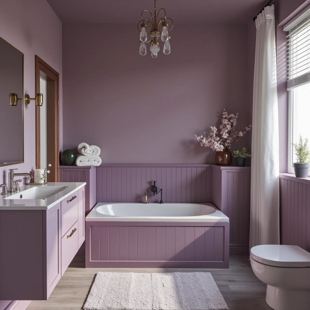 Lavender and Purple Bathroom