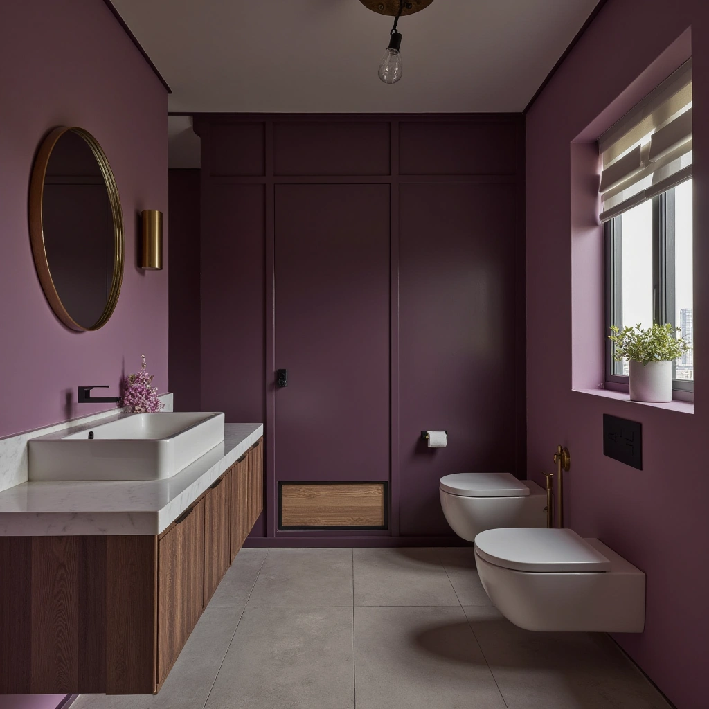 Cover image for 13 Dark Purple Bathroom Ideas