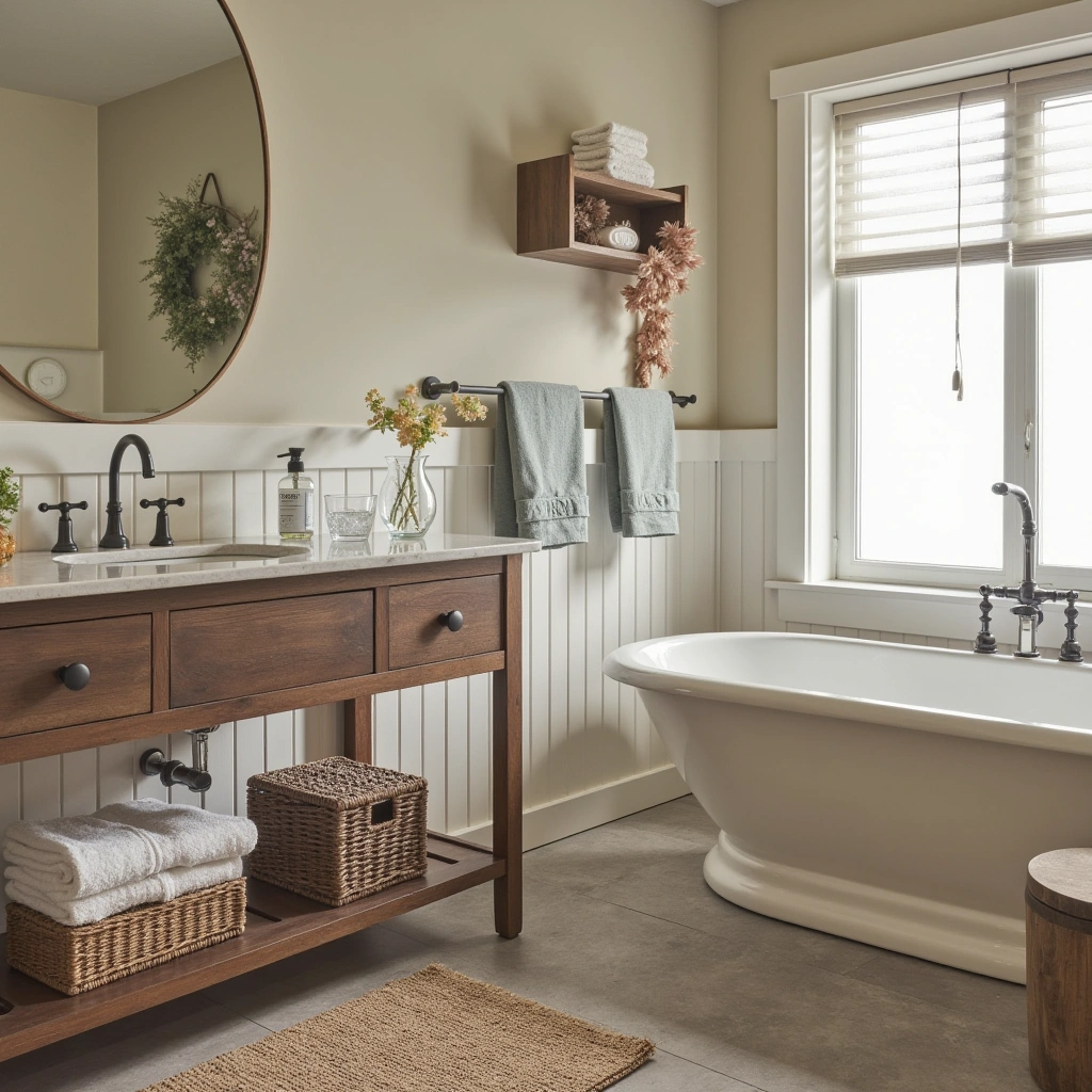 11. Rustic Bathroom Accessories