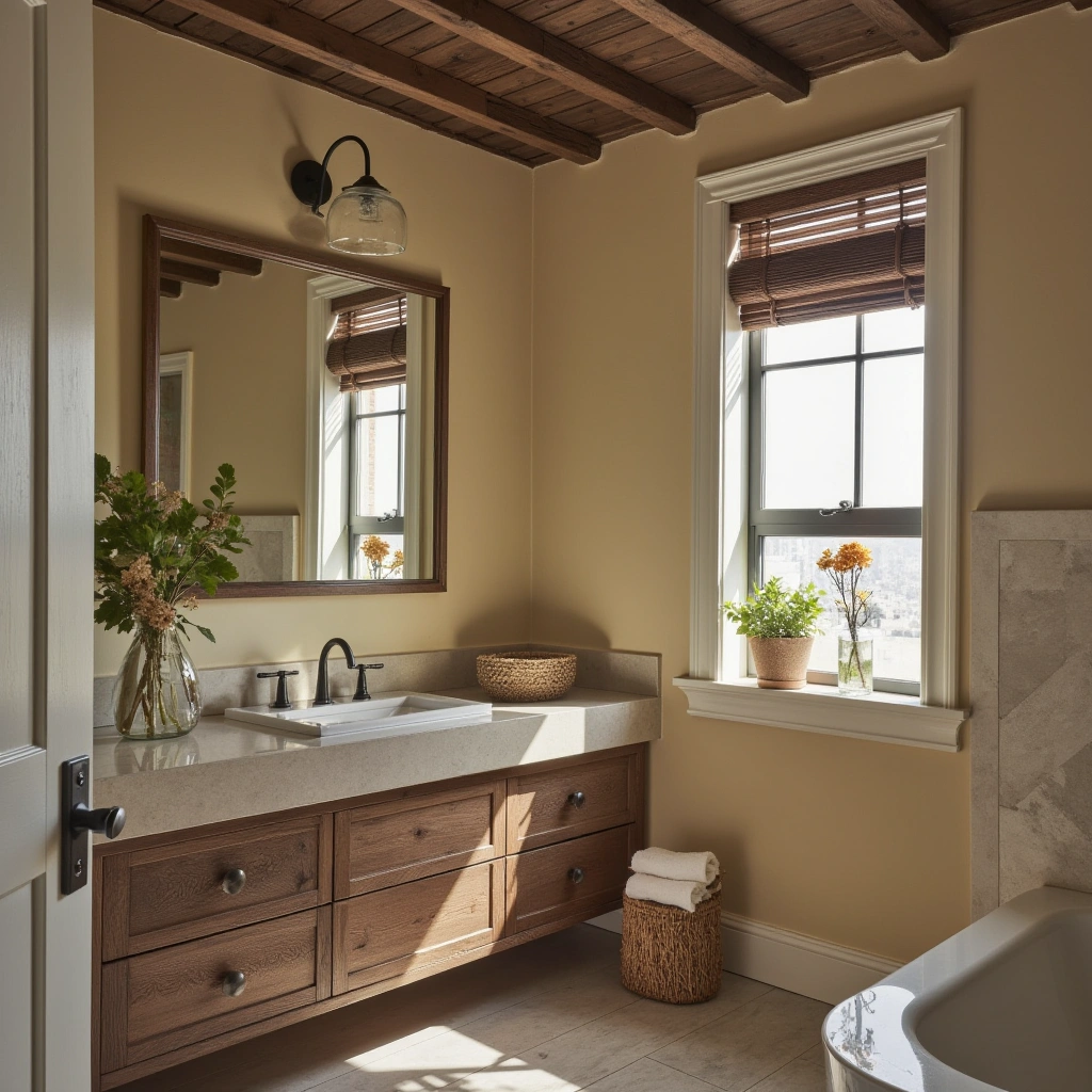 3. Rustic Charm Master Bath