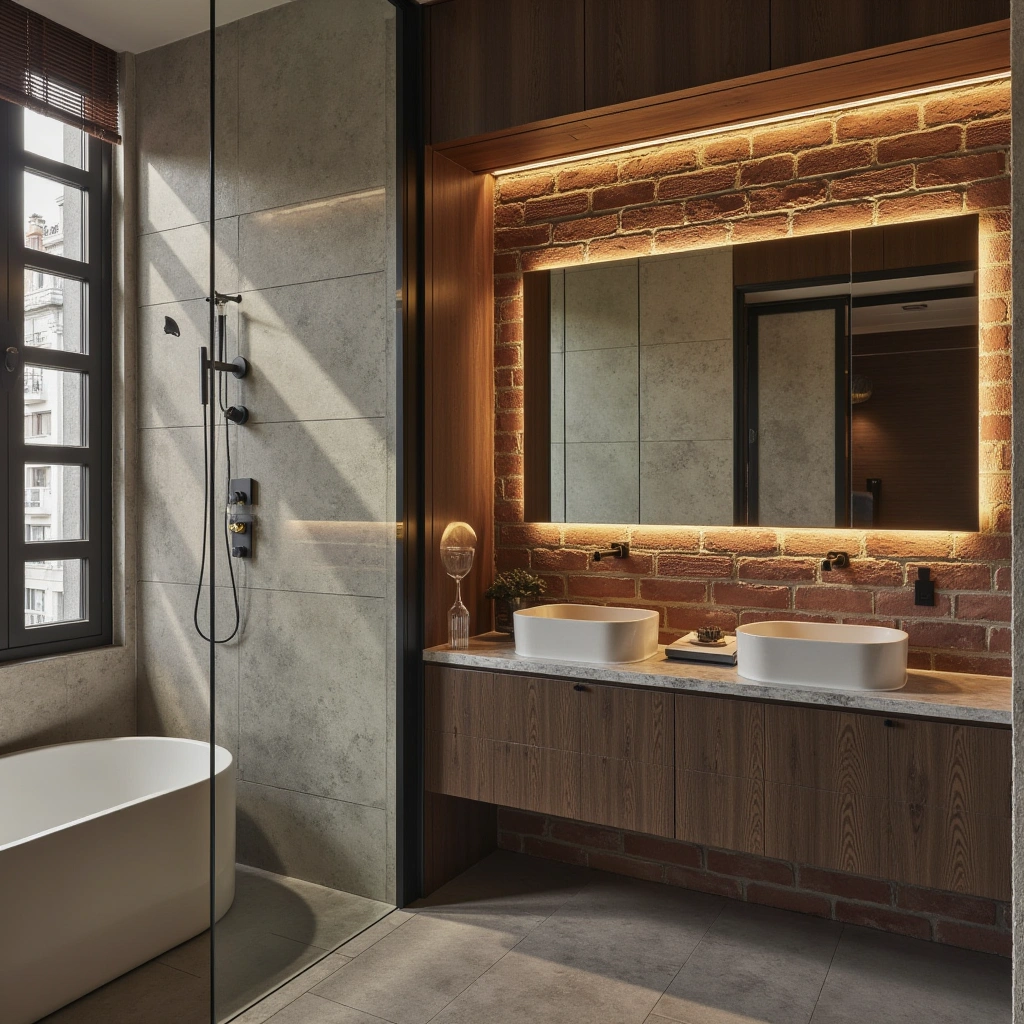 6. Industrial Chic Master Bath