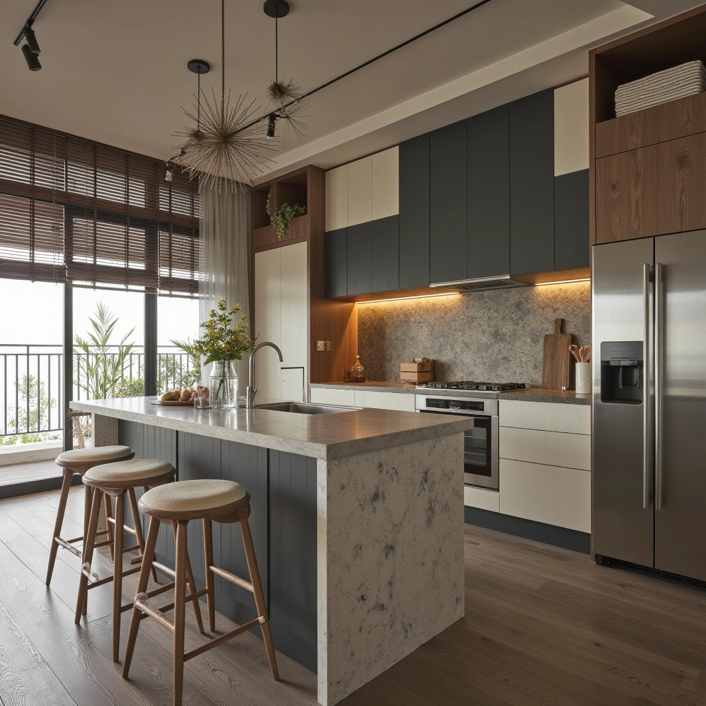 Seaside Kitchen Idea 4: Coastal Industrial