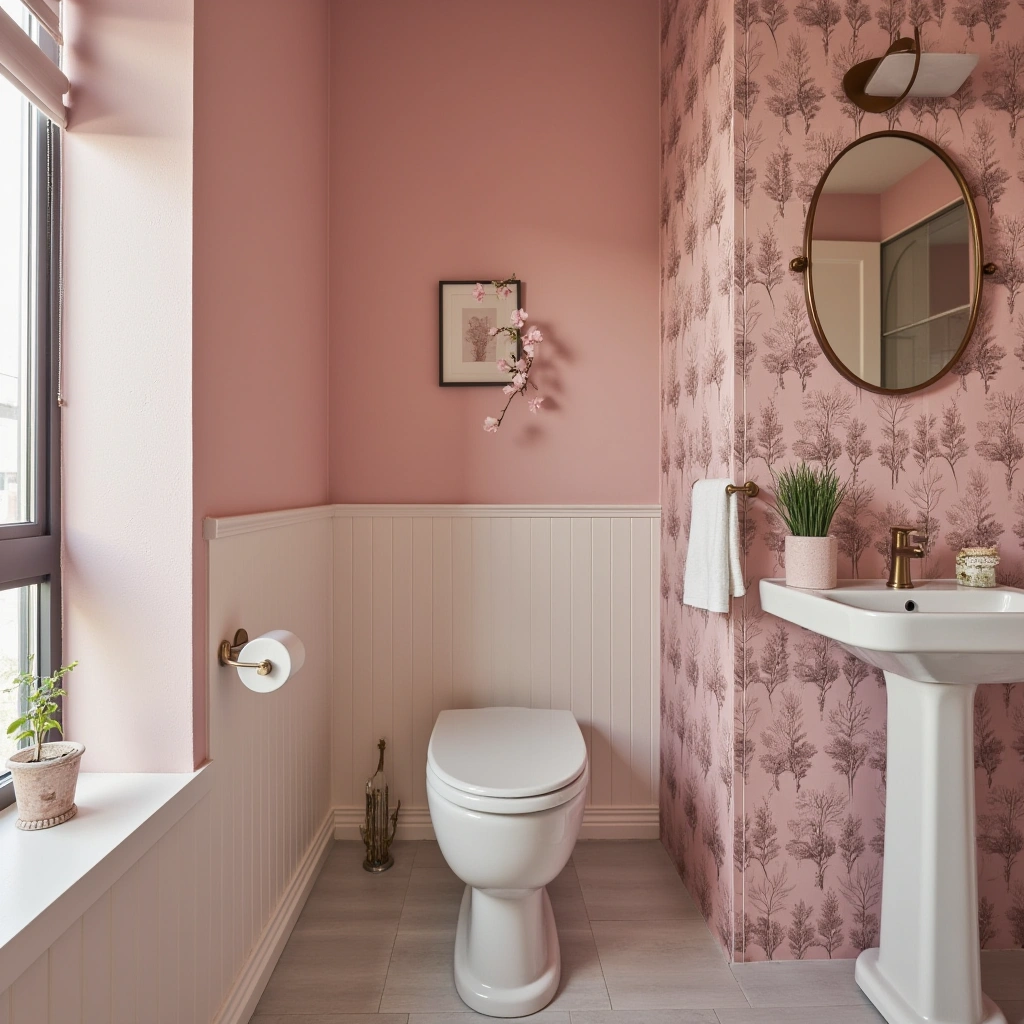 2. Create a Cozy Retreat with Pink Wallpaper