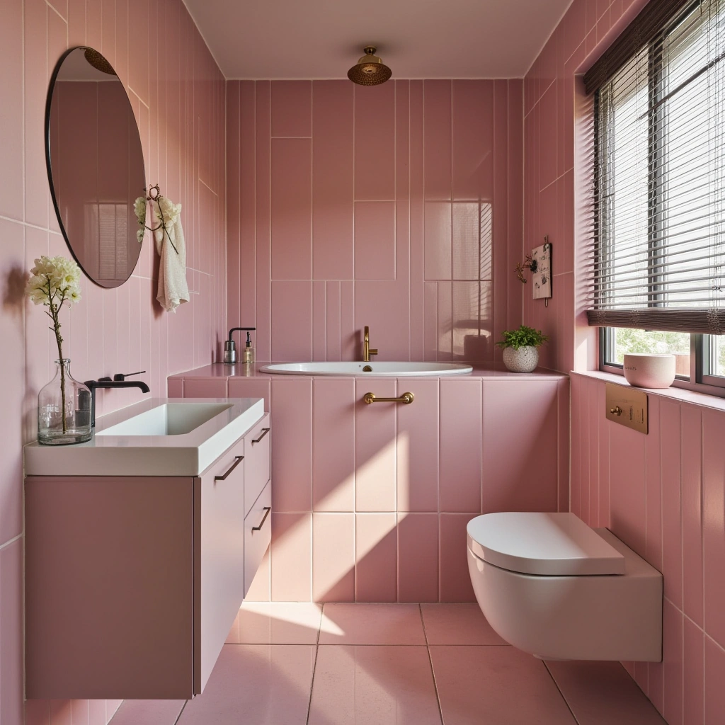 10. Create a Bold Look with Pink Tile