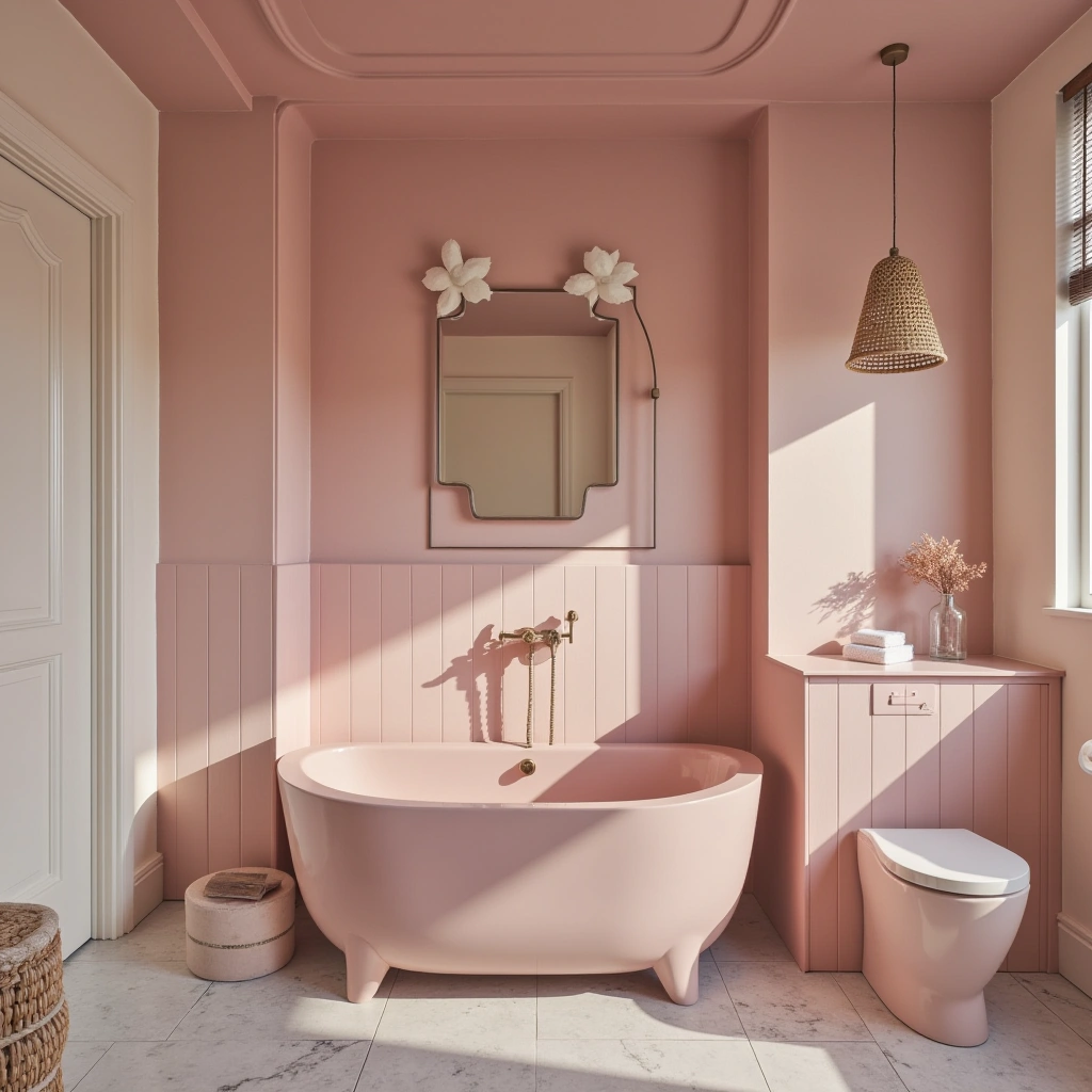 Blush and Pastel Bathroom