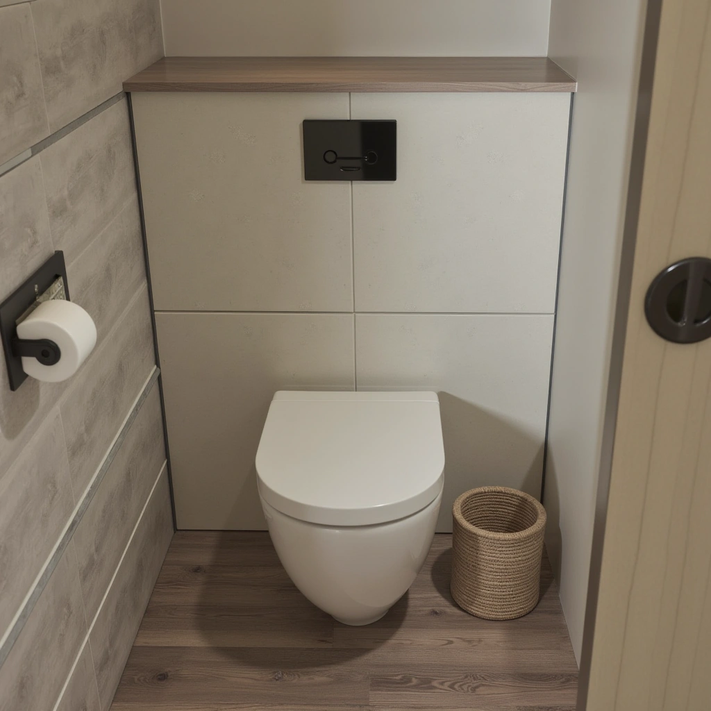 4. Use a Wall-Mounted Toilet