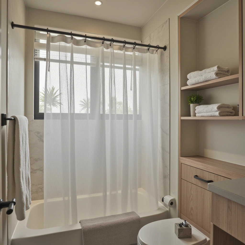 10. Use a Shower Curtain with Hooks