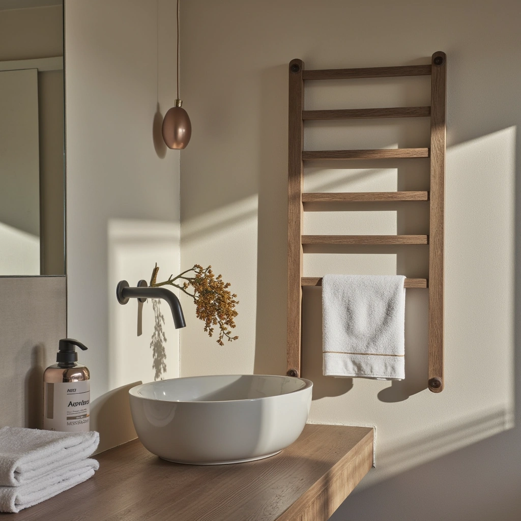 11. Add a Wall-Mounted Towel Rack