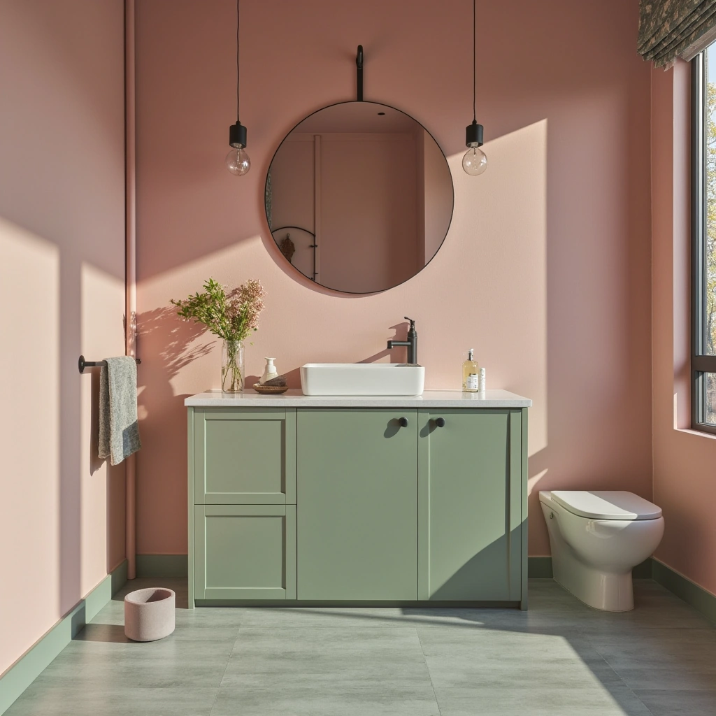 4. Fresh Pink and Sage Green
