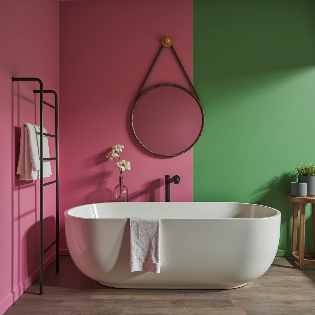 8. Bold Pink and Bright Green