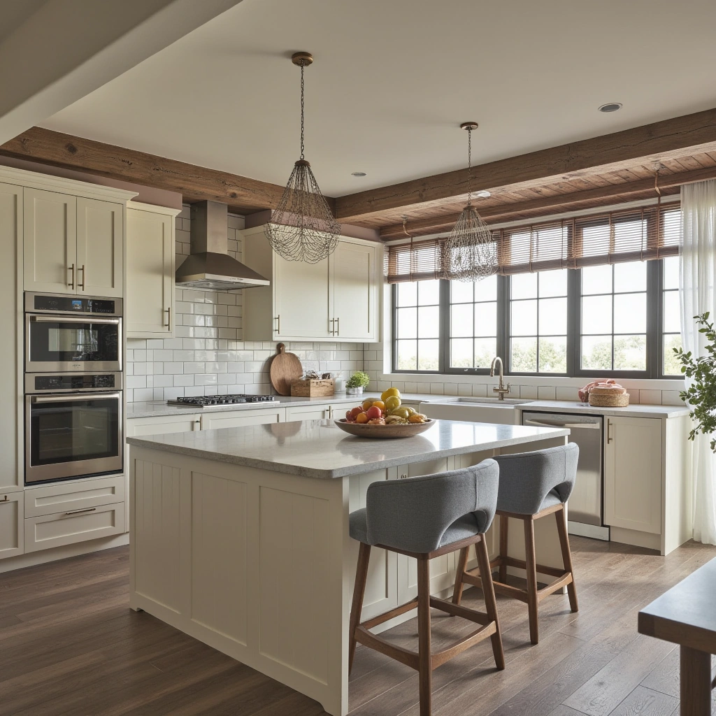 Farmhouse Kitchen with a Modern Coastal Touch