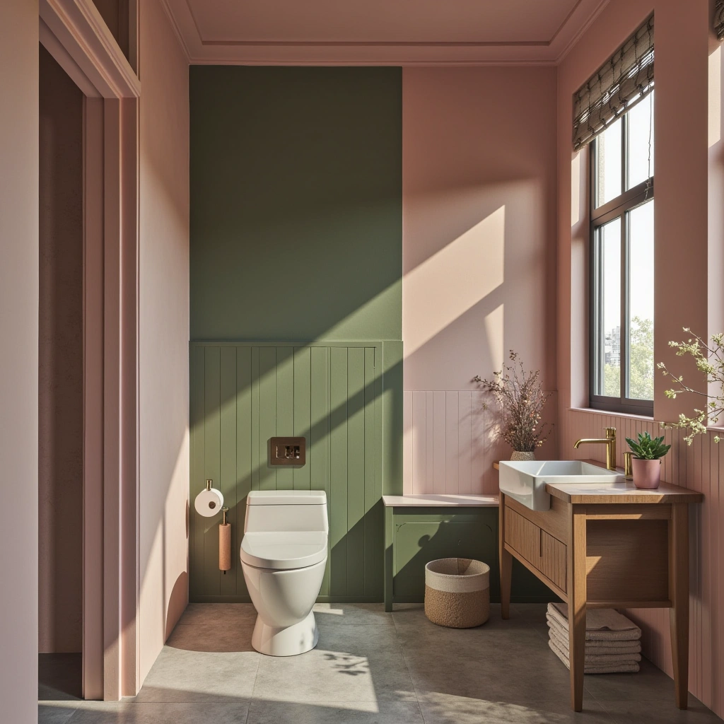 12. Elegant Pink and Moss Green