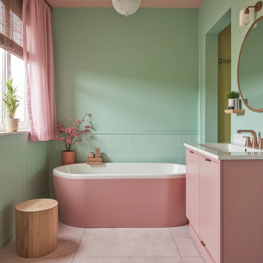 Cover image for 20 Stunning Pink and Green Bathroom Ideas