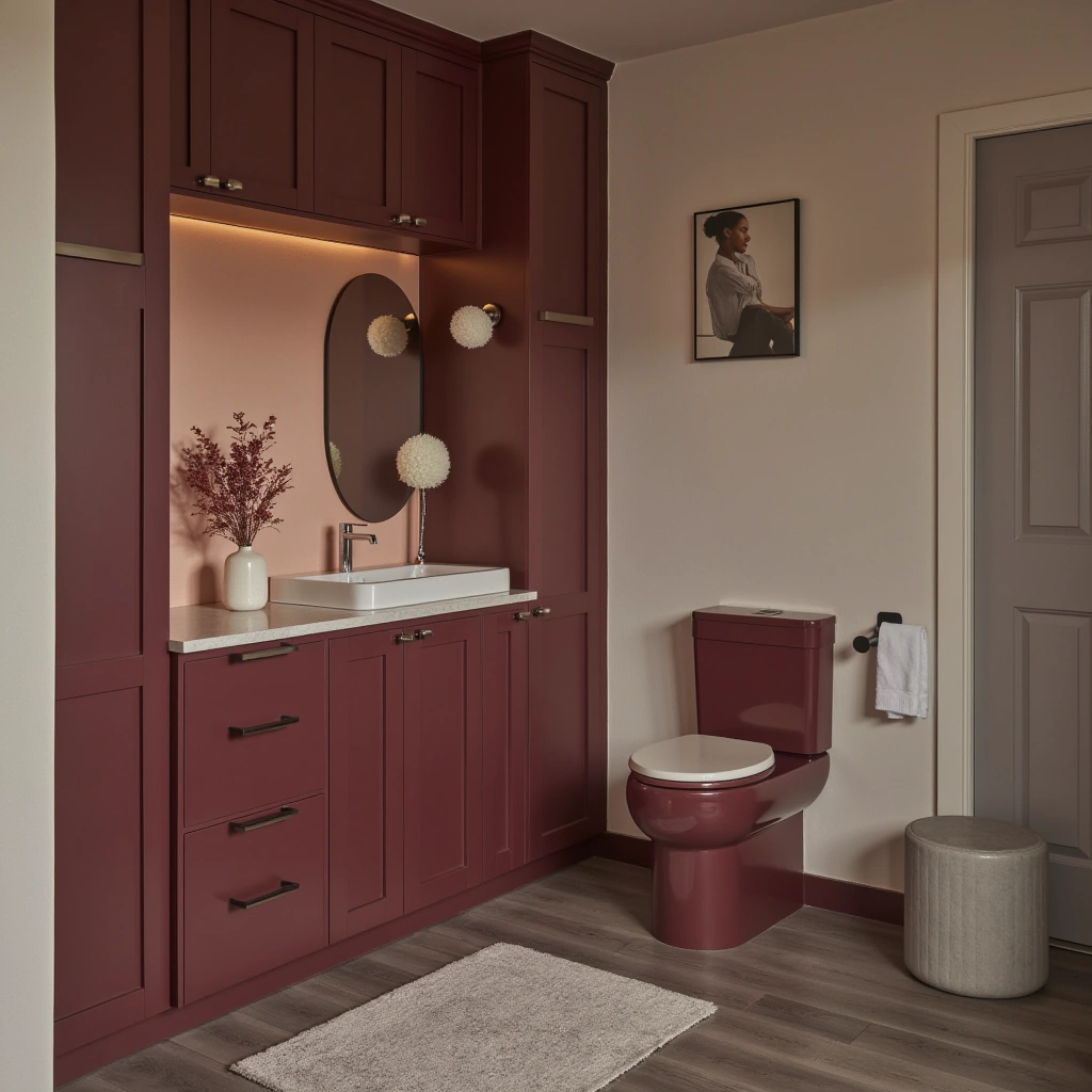 7. Burgundy Lighting Fixtures