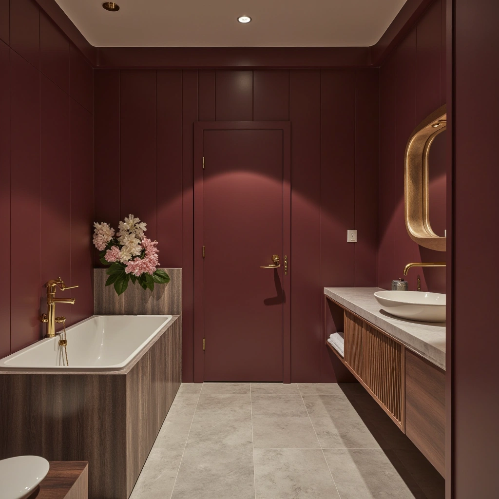 9. Burgundy and Gold Accents