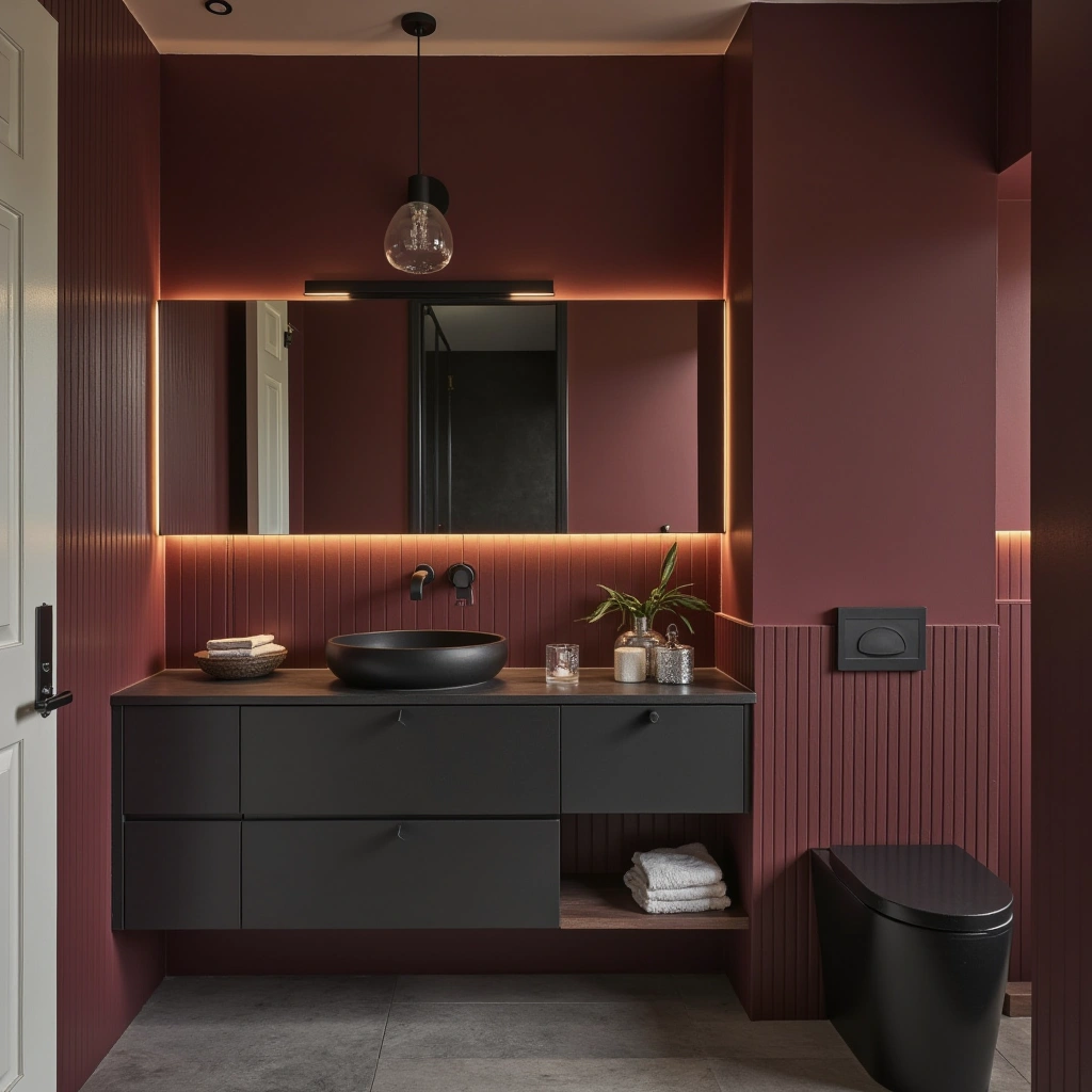 10. Burgundy and Black Accents