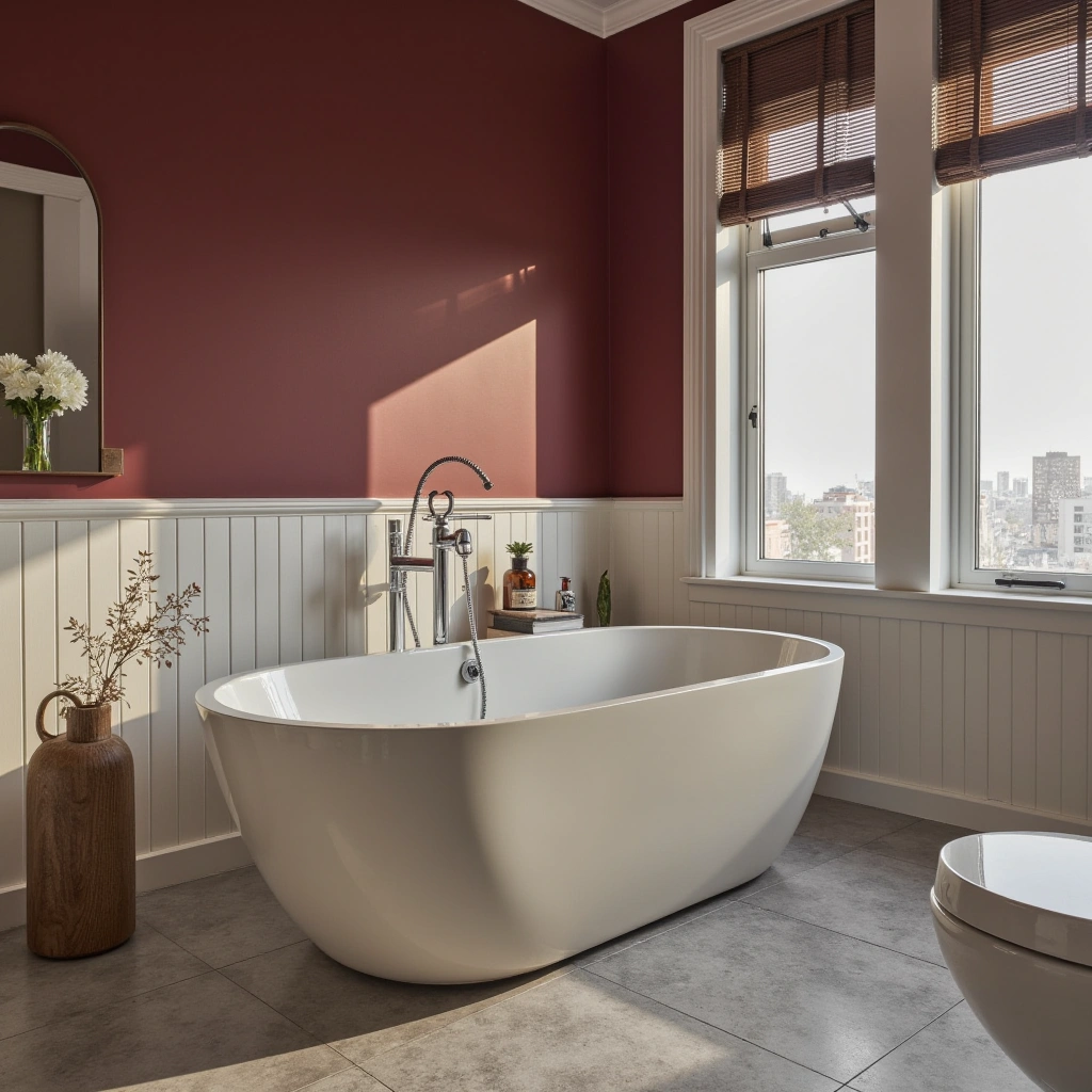 11. Burgundy and White Accents