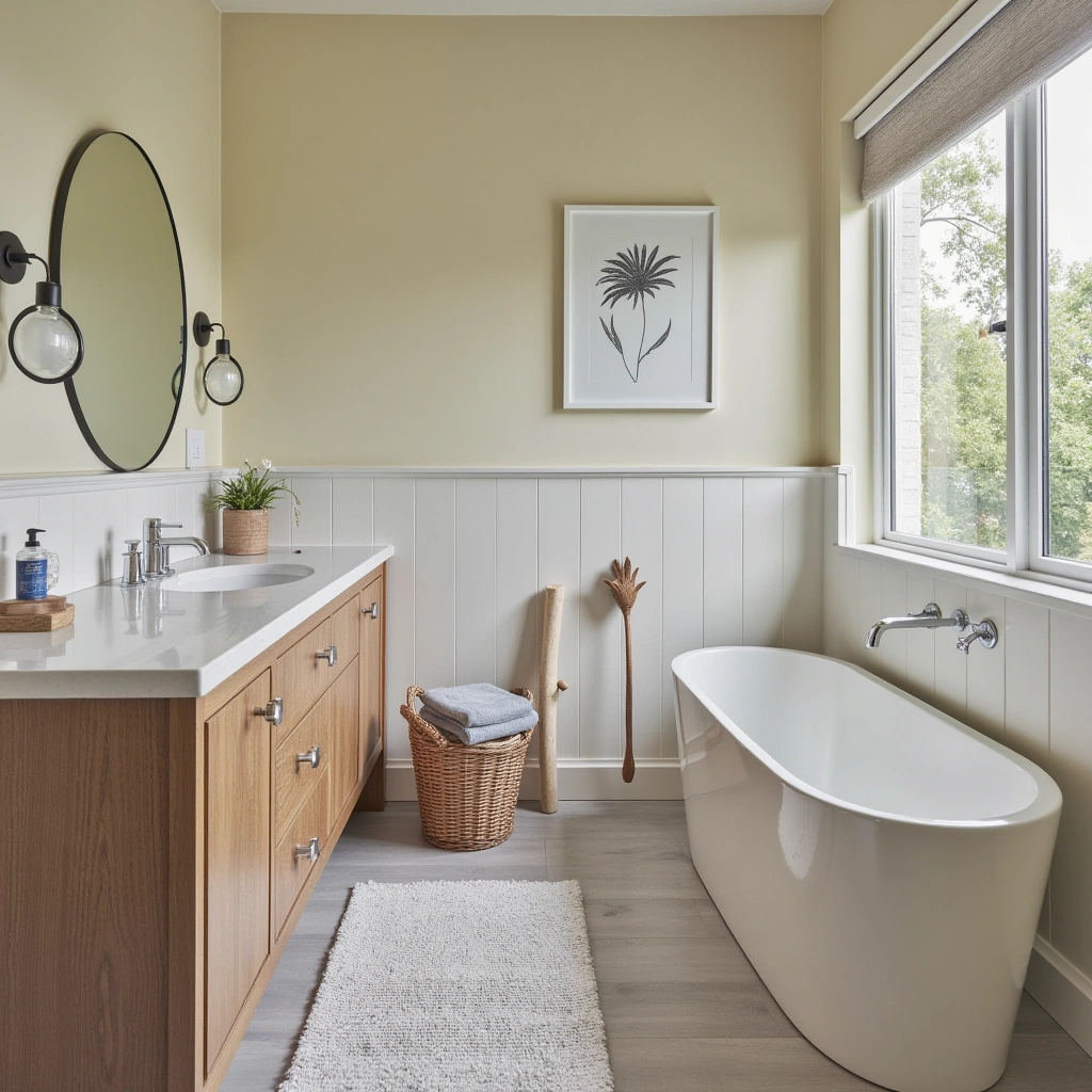Use a Wall-Mounted Bath Mat