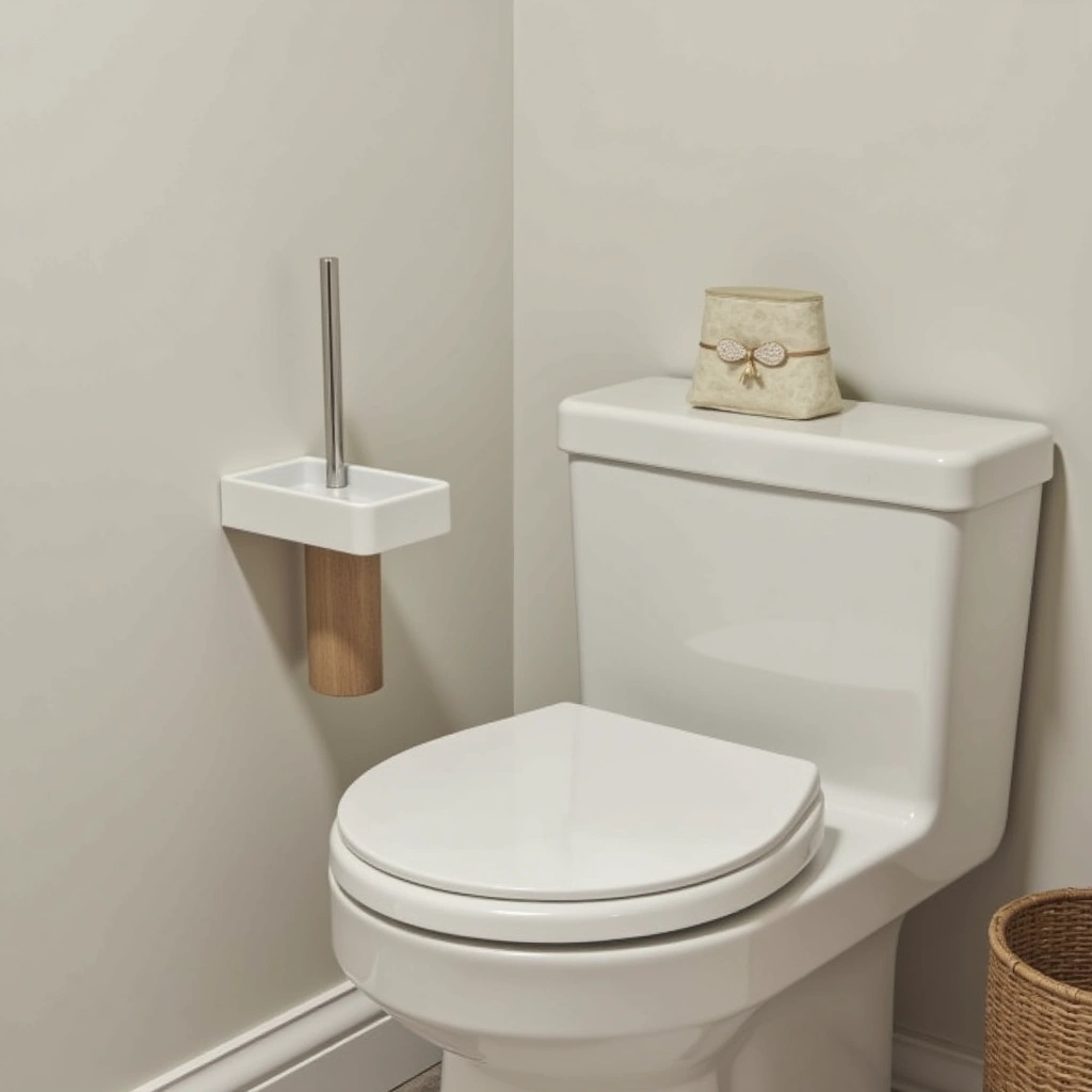 Add a Wall-Mounted Toilet Brush Holder