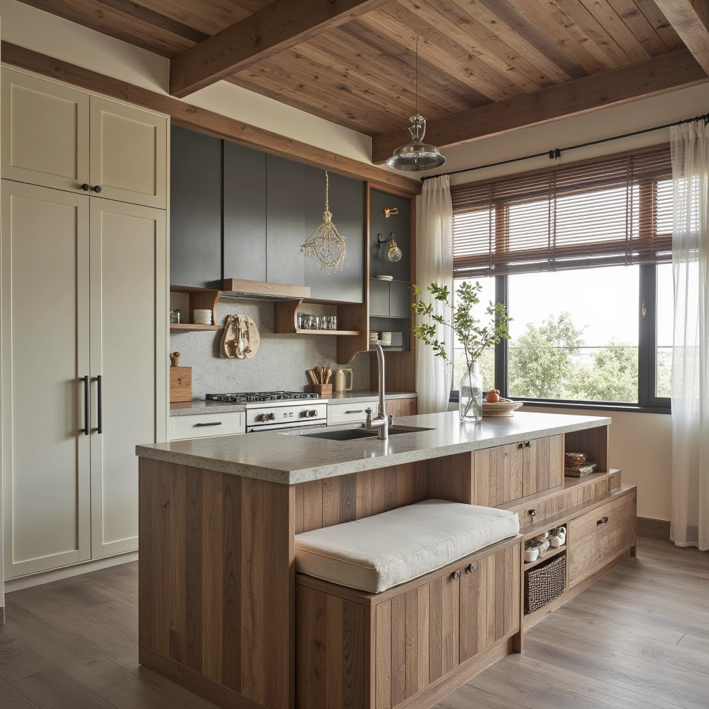 Farmhouse Kitchen with a Modern Coastal Rustic Touch