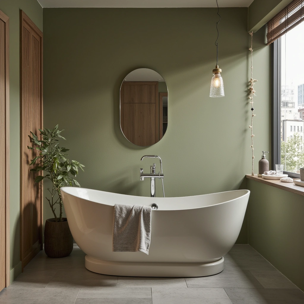 Cover image for 12 Olive Green Bathroom Ideas