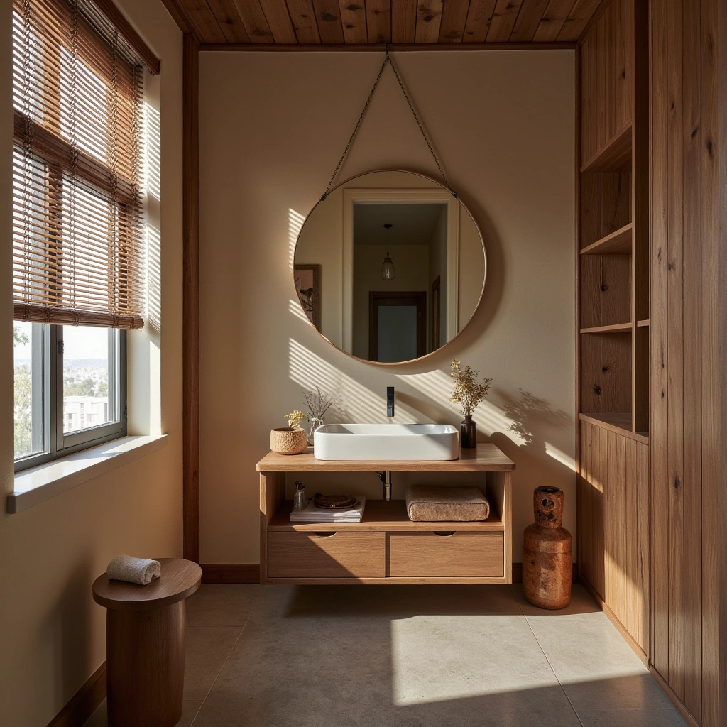 Rustic Cherry Wood Vanity
