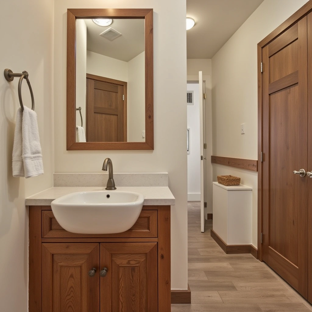 Cherry Wood Bathroom Fixtures