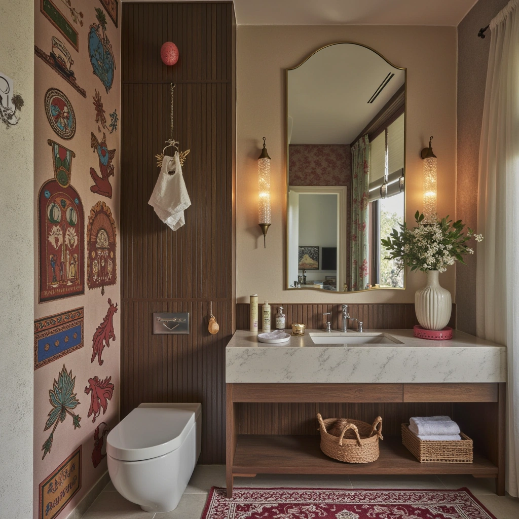 Cover image for 15 Boho Half Bathroom Ideas