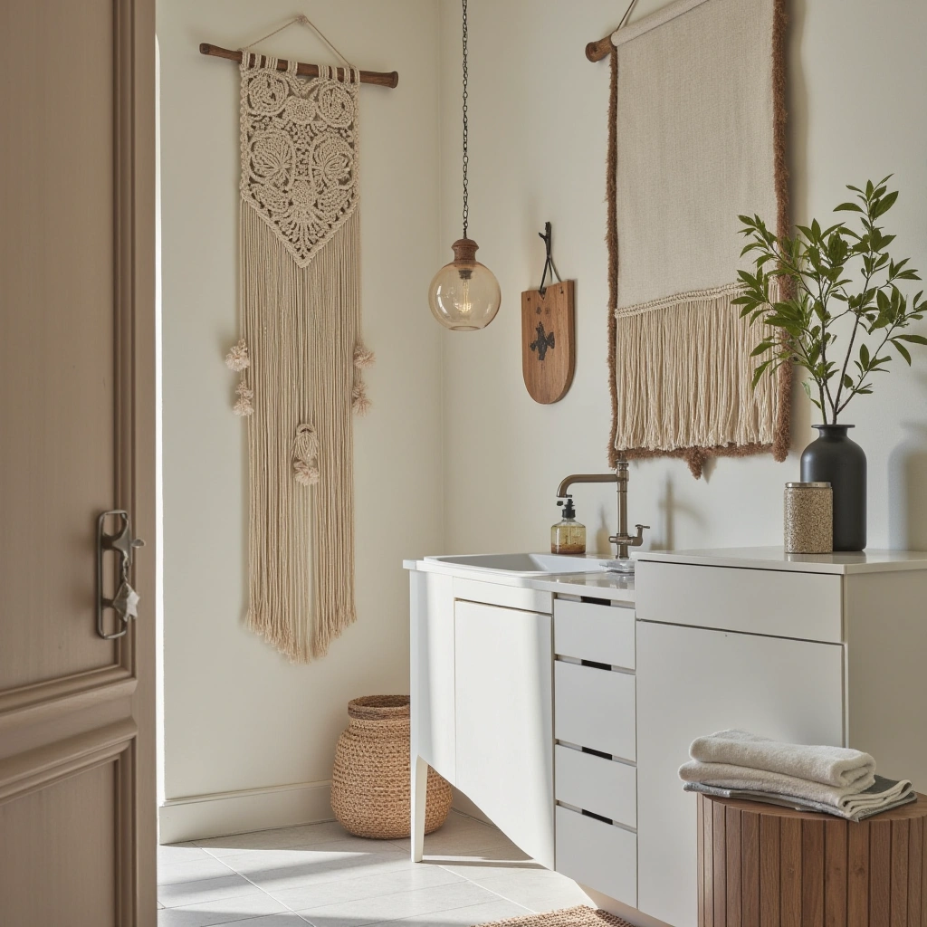 Cover image for 14 Boho Bathroom Wall Decor Ideas