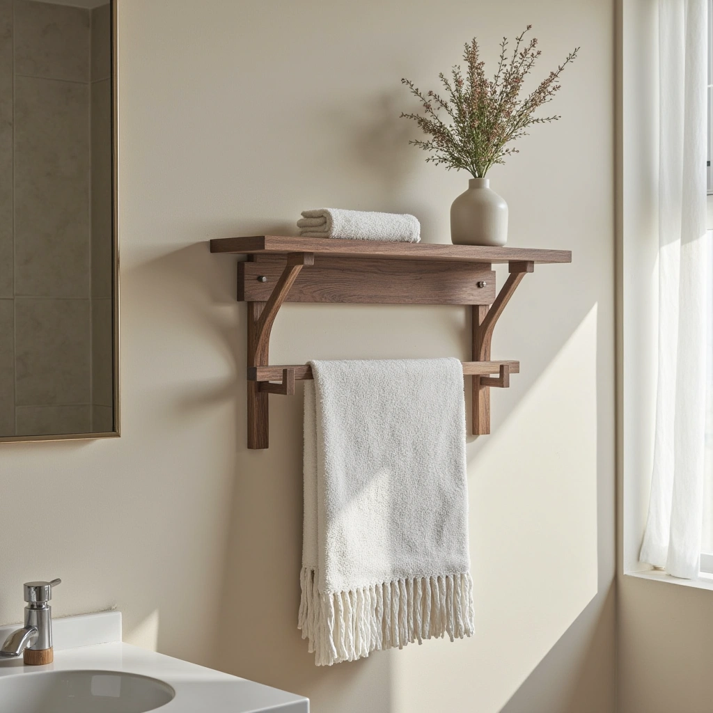 12. Wall-Mounted Towel Rack