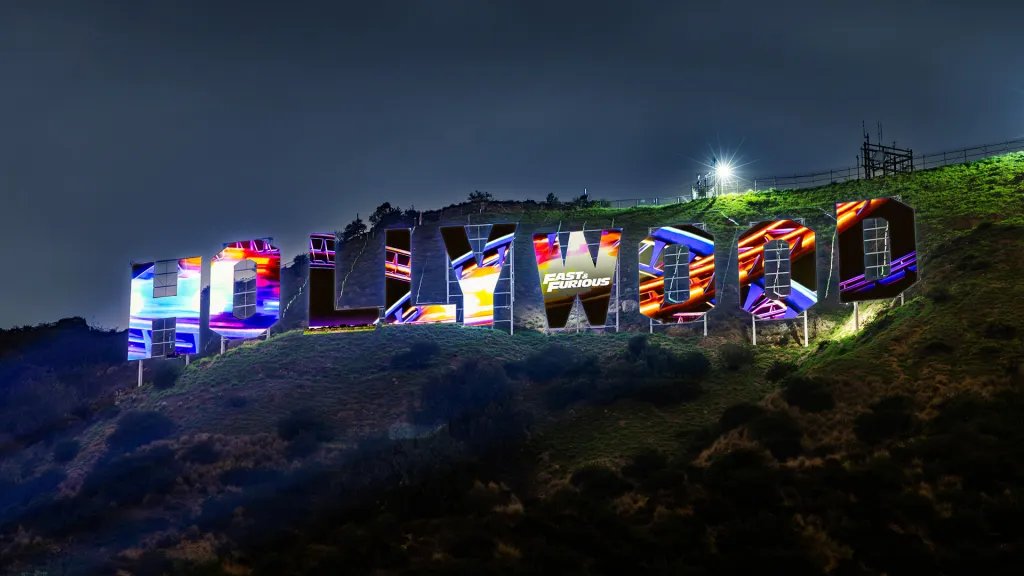 Hollywood Sign Gets Fast and Furious Makeover at Universal Studios