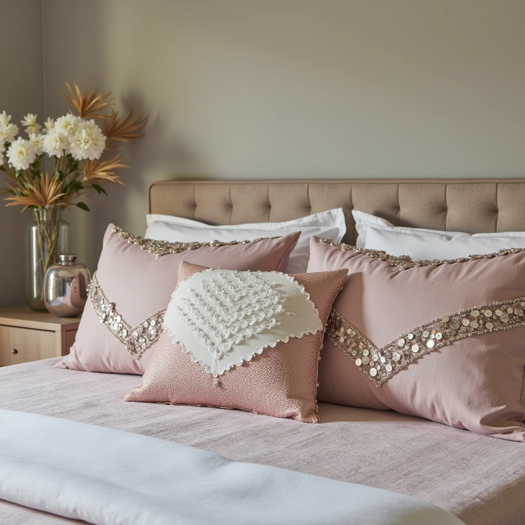 5. Throw Pillows with Embellishments