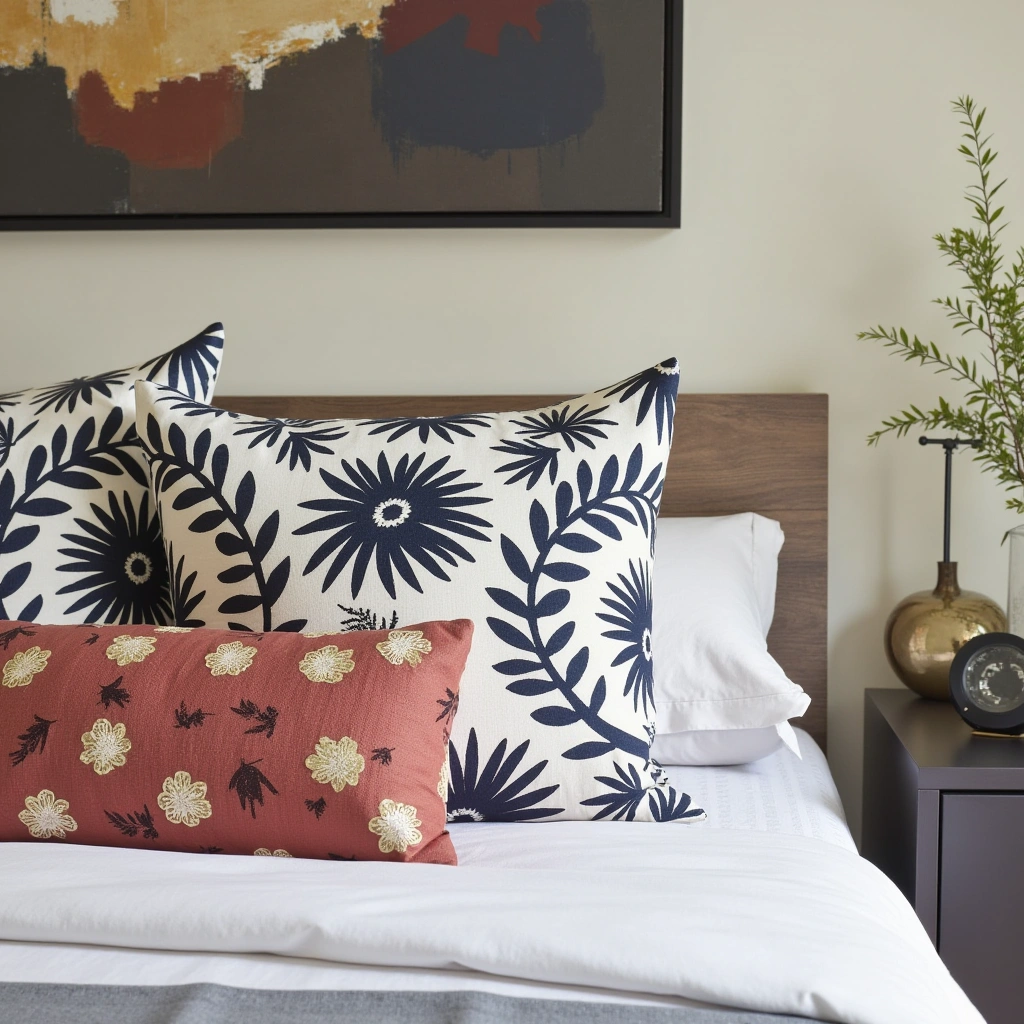 6. Throw Pillows with a Statement Print