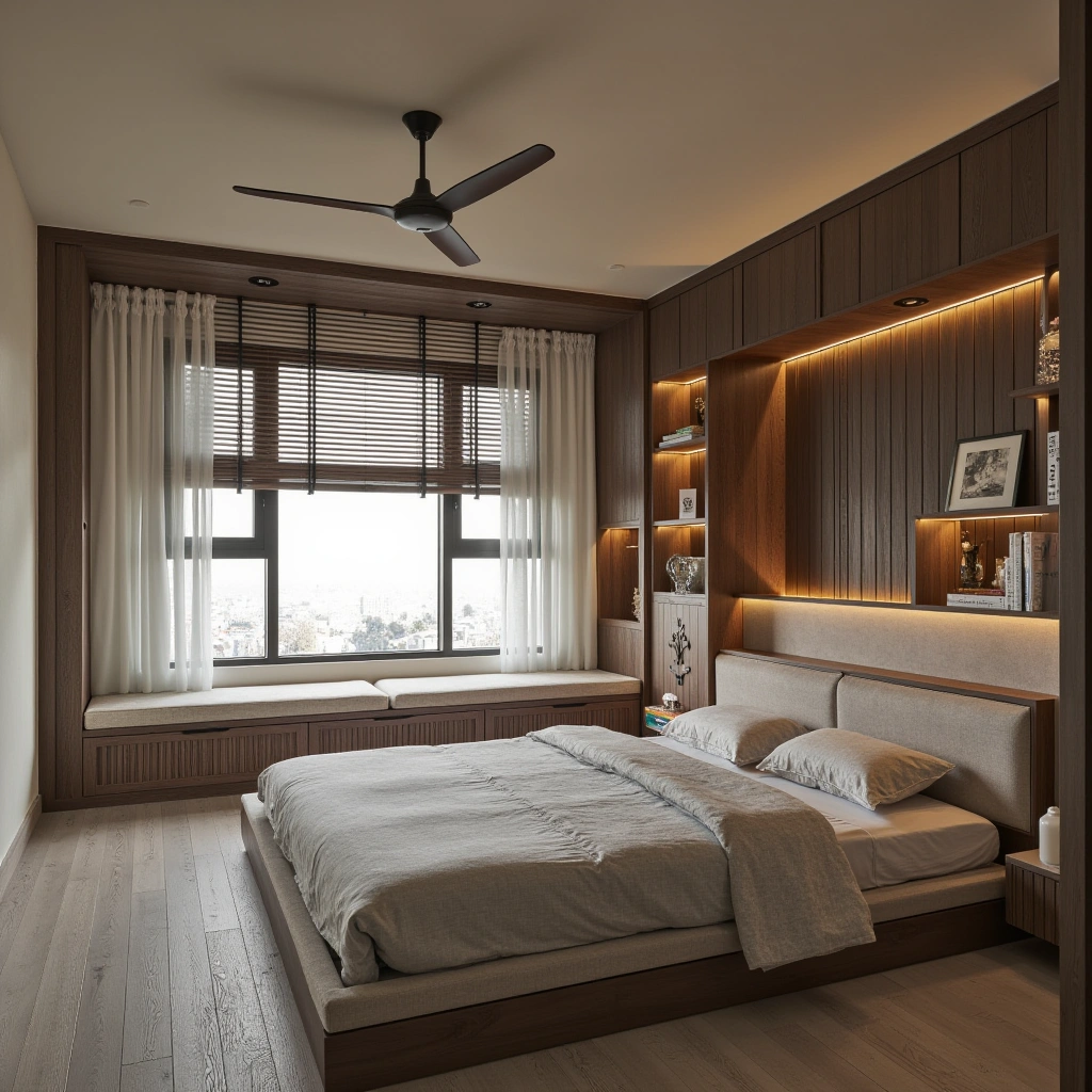 2. Create a Cozy Reading Nook with a Built-In Bookshelf