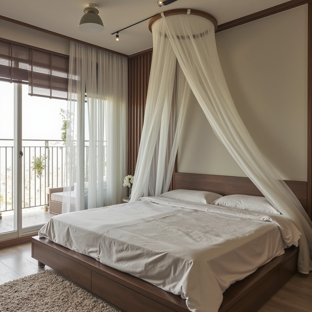 6. Incorporate a Stylish Bed Canopy for Added Privacy and Elegance