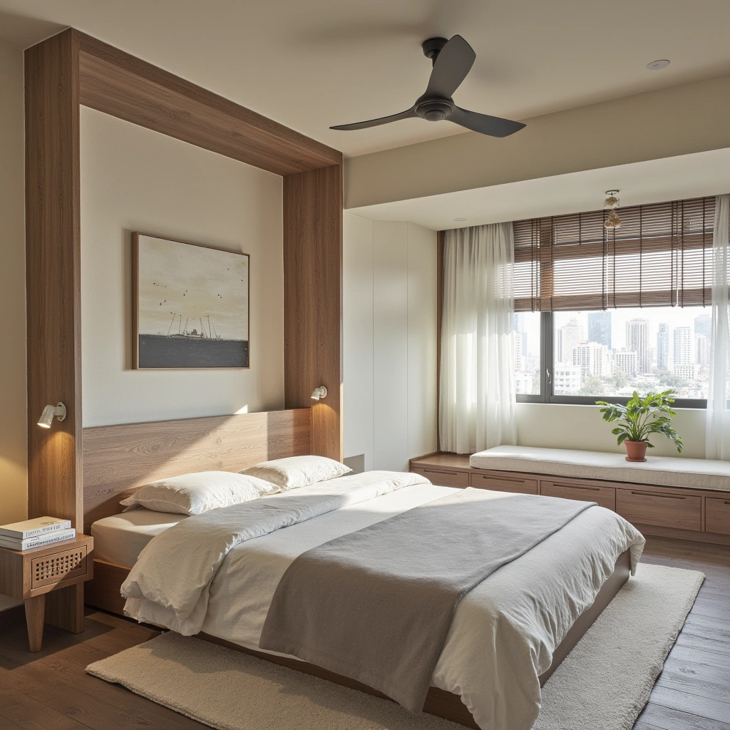 11. Maximizing Natural Light with a Light-Colored Bed and Neutral Colors