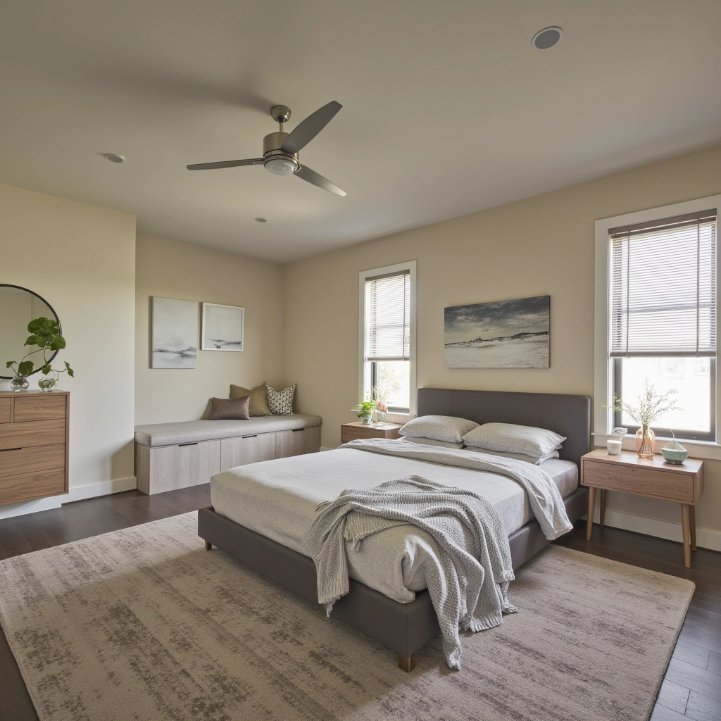 12. Creating a Cozy Corner with a Built-In Ottoman and Throw Pillows
