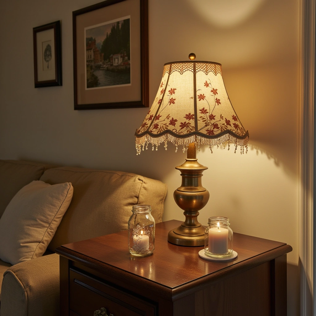 11. Soft Lighting with Vintage Lamps and Candles