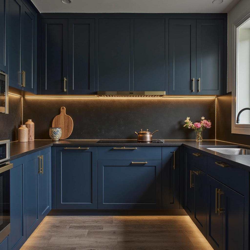 3. Navy Blue and Black: Deep and Dramatic