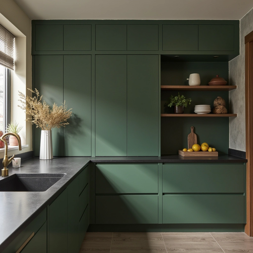 10. Forest Green and Black: Earthy and Rich