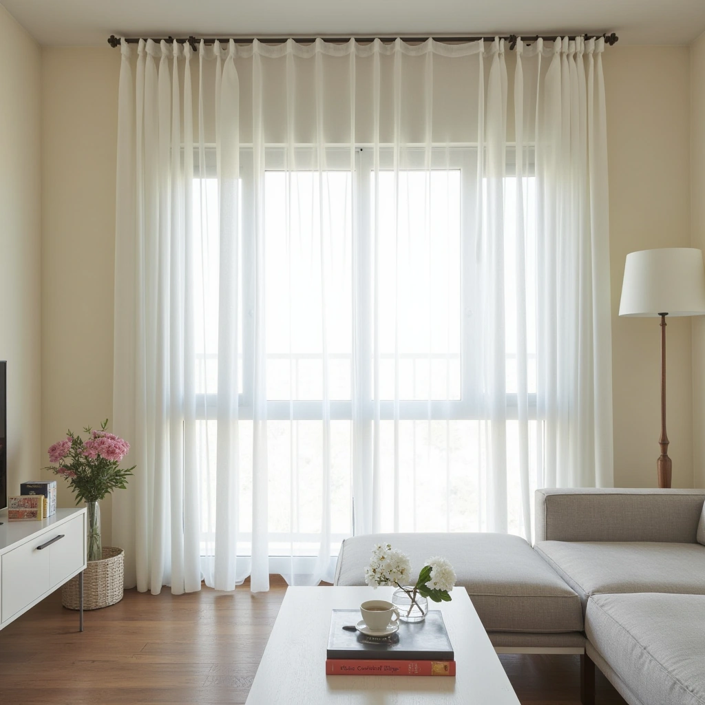 1. Classic White Sheer Curtains for a Timeless Look