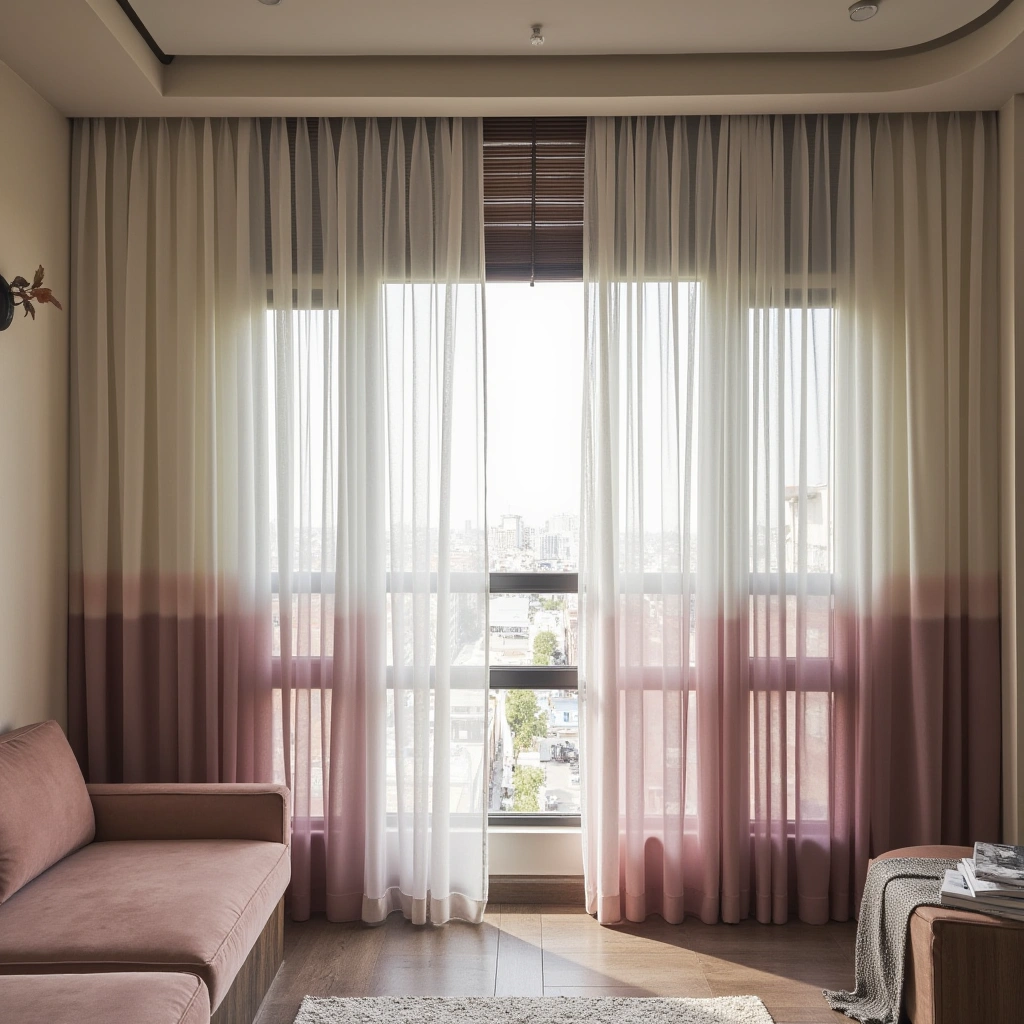 8. Ombre Sheer Curtains for a Trendy Gradient Effect