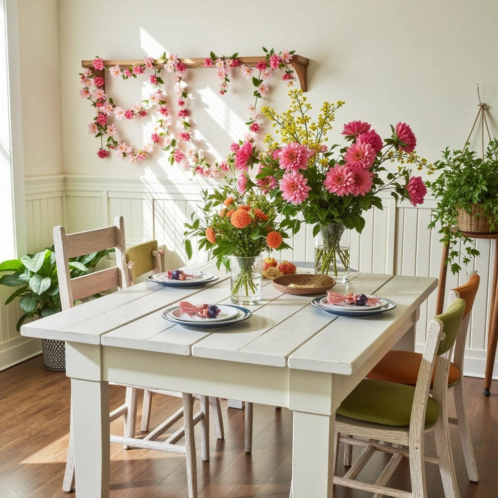 10. Floral Garland from Faux Flowers